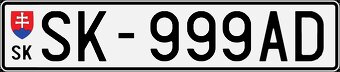 ŠPZ / EČV typ 1/101 (1997-2004) - SK (Svidník) - 4