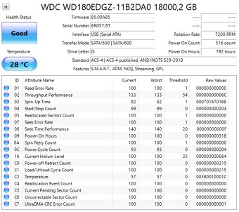 Externý 3,5" HDD WD / Seagate  18TB - 4