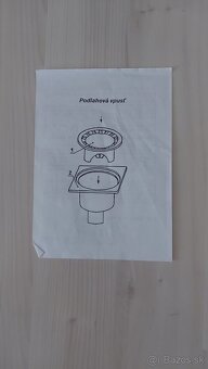 Podlahová vpusť 150x150/50mm + nerezový kryt RAVAK NOVÉ - 4