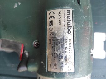 Predám set vrtačky Metabo BSZ 14.4 Impuls + 2x baterka - 4