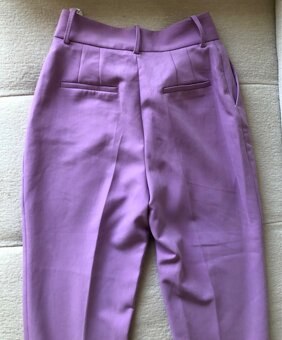 Fialové nohavice s vysokým pásom Zara, S/36, 7 E - 4
