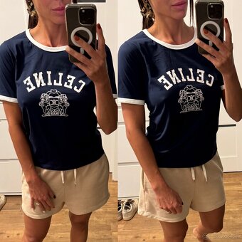 Tričko bavlnené Celine v.S/M Skladom - 4