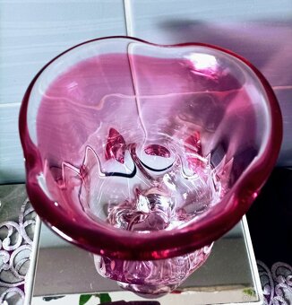 Hutné sklo - váza, popolník - 4