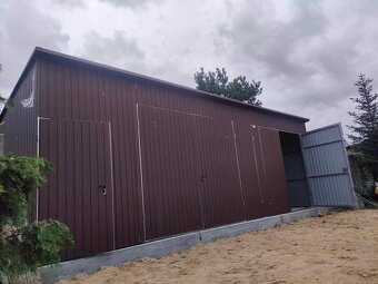 Plechová montovaná hala 9x7m – sklad krmiva, dielňa, garáž - 4