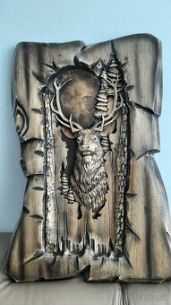 Drevený obraz Poľovnicke motivy 63×43cm.hr.4cm - 4