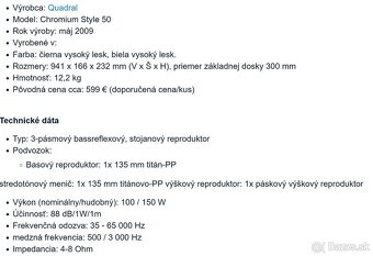 Quadral Chromium Style 50 / AKCIA - 4