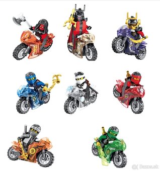 Figurky Ninjago - motorky (8ks) typ lego - nove, nehrane - 4