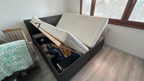 Manželská posteľ Fines s úložným priestorom - 4
