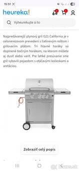 Plynový gril G21 California premium line - 4