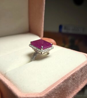 Briliantovy prsten s 12.11ct rubinom - 4