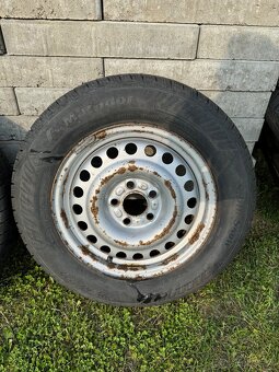 Plechové disky 5x108 R15 + pneu - 4