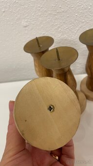 Drevené Svietniky 4 ks - 4