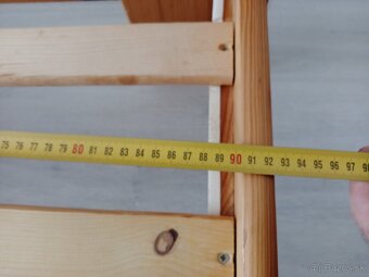 2ks drevené postele  masív 200x90 - 4