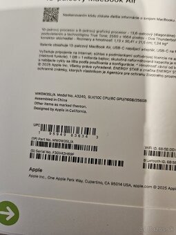 Macbook Air 13 M4 strieborný 16Gb+256Gb // NEROZBALENY - 4