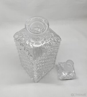 Krištálové sklo retro whisky karafa VÝSTAVNÝ KUS - 4