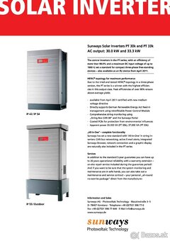 Trojfázový solárny menič SUNWAYS PT 30000 – 30 kW - 4