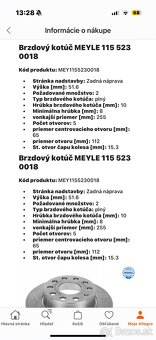 Sada kotúčov a platničiek brzdy Meyle - 4