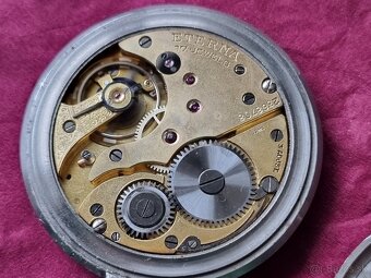 Vreckové hodinky,Eterna,v oceli. - 4