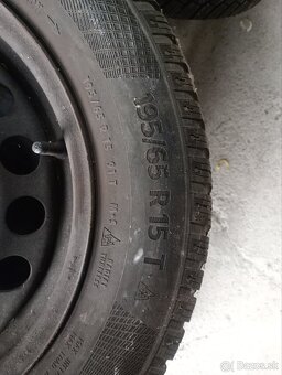 Predám zimné pneumatiky 195/65. R15 - 4