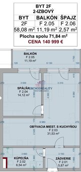 GREEN SIDE IX. - 2 - izbové byty s balkónmi - 4