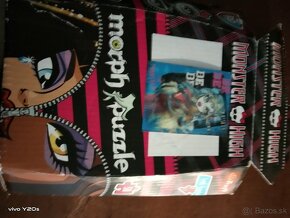 Monster kabelka + puzzle 3 d, a šablóna,popis- foto - 4