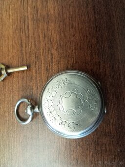 Vreckové pánské hodiny Ag kľúčovky - 4