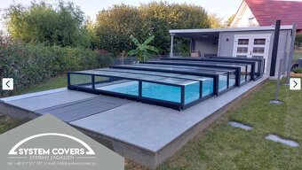 Zastrešenie bazéna, bazénu,420 x 850 x 65 cm - SYSTEM COVERS - 4