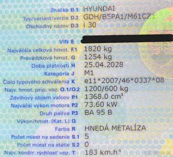 Hyundai i30 GDH 1.4 / 73.60 kw // 43.XXXkm// - 4