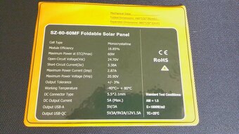 Solárny panel prenosný skladací 60W - 4