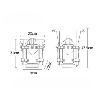 Tašky na rám, padáky, držáky, Crash Tašky, 2 kusy - 4
