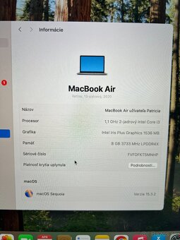 Apple Macbook Air 2020 - intel i3 / 8GB / 256GB - 4