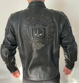 Kožená bunda Harley Davidson - veľkosť L - 4