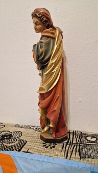 Socha, soška, svätá Katarína Alexandrijská, drevorezba - 4