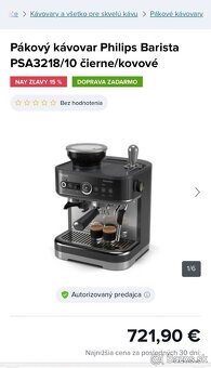 Pákový kávovar Philips Barista PSA3218/10 čierny - 4
