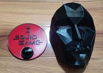 3D tlačená maska Squid Game + stojan na masku - 4