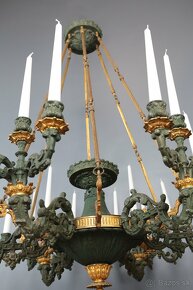 Palácový francouzský empírový lustr 24 svíček - 4