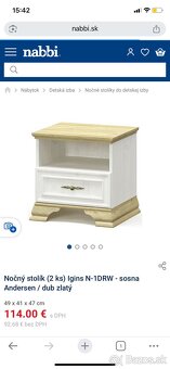 Manželská posteľ + nočné stolíky + stolík pod TV - 4