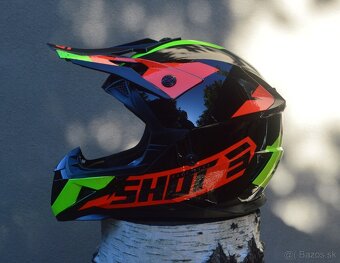 prilba helma okulare mx enduro shot fluo žltá oranžová lak - 4