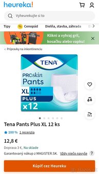Akcia Plienkove nohavičky Tena Pants XL - 4