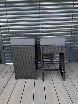 Záhradné ratanové barové stoličky - 4