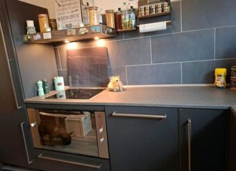 Moderní černá matná linka se spotřebiči,5858 - 4