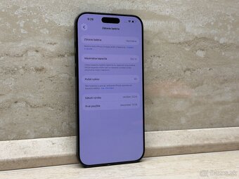 iPhone 16 Pro Max 256GB Black Titanium, 100%, 45 cyklov - 4