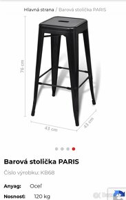 Barové stoličky 2ks - 4