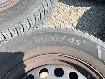 Predám plechové disky 5x112 s celoročnými pneu 195/65 R15 - 4