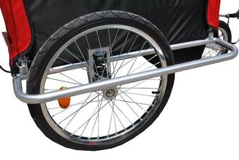 Cyklovozík , príves za bicykel 2v1 pre 1 alebo 2 deti, odpru - 4