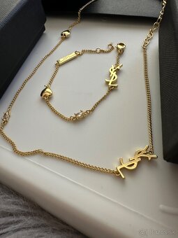 Nová nenosena luxusná sada naramku a nahrdelnika YSL - 4