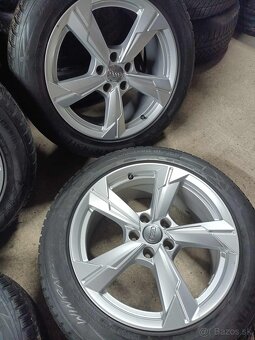 ❄️zimné 4ks alu disky orig. Audi 5x112 R18 pneu 225/55 7mm - 4