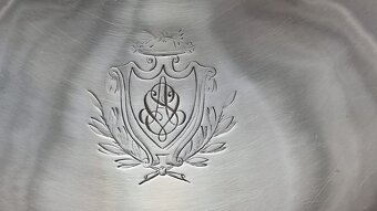 Vzácna , kaštieľna strieborná misa - 1968 GRAMOV - 4