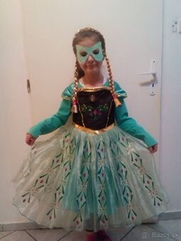 šaty/kostým Frozen- Anna č.122/128 - 4