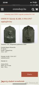 Starozitny odznak - Cisar Karl 1 1914-1917 - 4